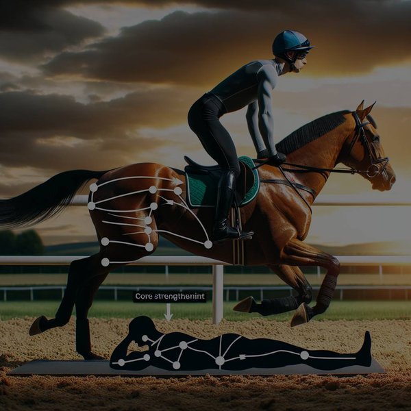 Quels exercices de renforcement du tronc sont recommandés pour les jockeys de courses hippiques?